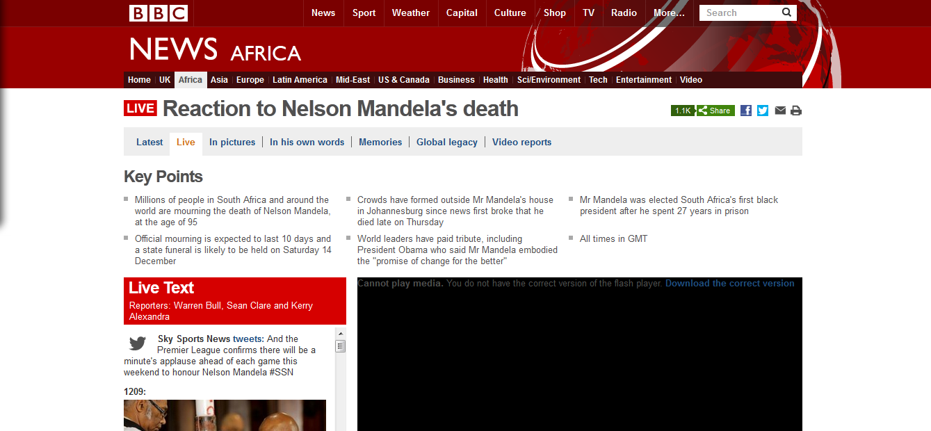 Mandela Dies