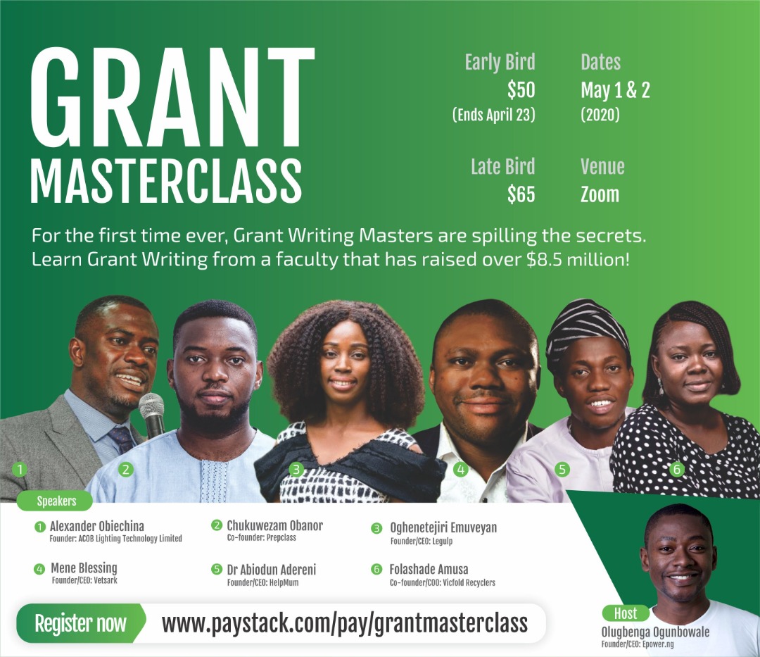 Grant Masterclass by Olugbenga Ogunbowale